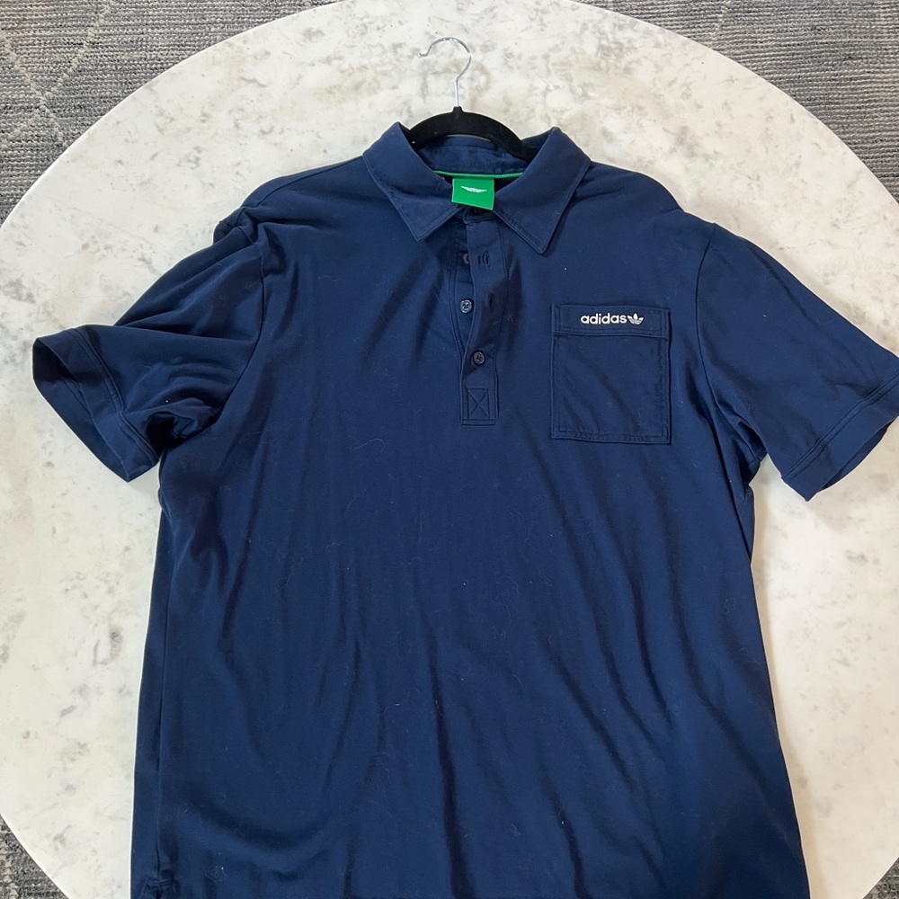 Adidas Men's Dark Blue Polo Shirt